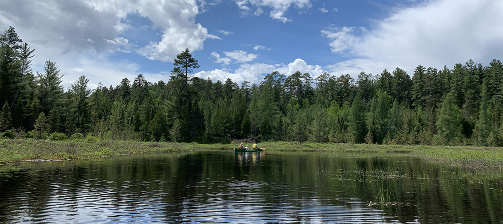 Canoeists on Wolf Lake