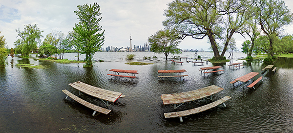 Toronto Island flooded